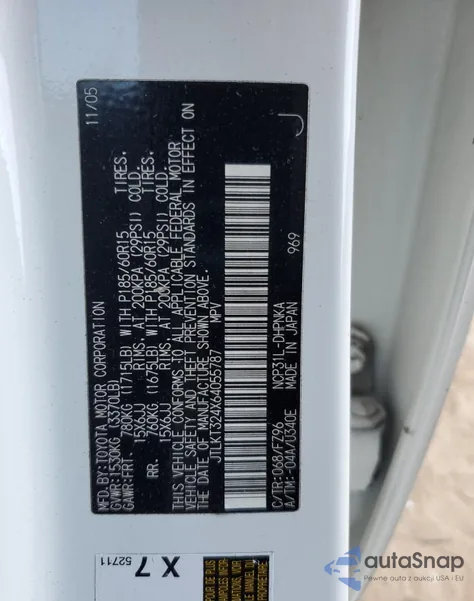 2006 Toyota Scion Xb из США, поврежденный, VIN JTLKT324X64055787